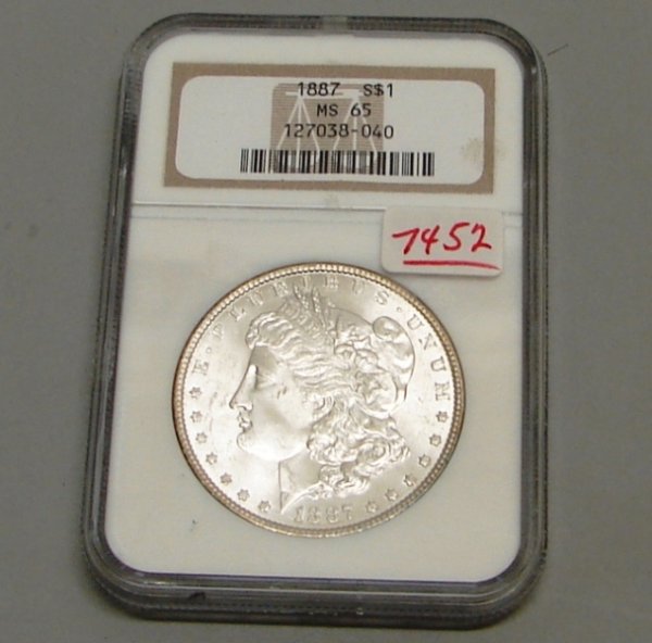 1887 NGC MS 65 MORGAN DOLLAR