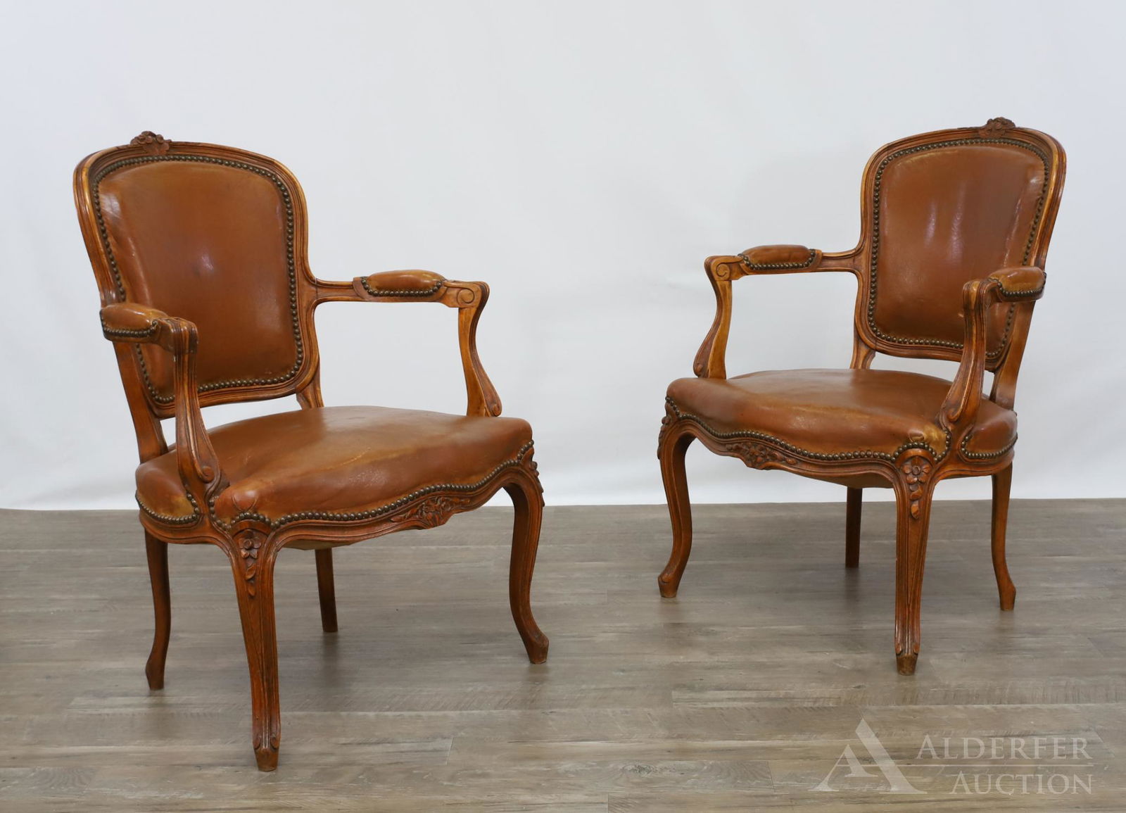 French Style Maple Carved Armchairs (1 of 8)