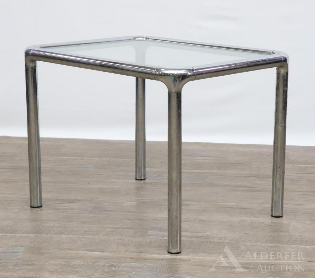 Italian Chrome and Glass End Table (1 of 6)