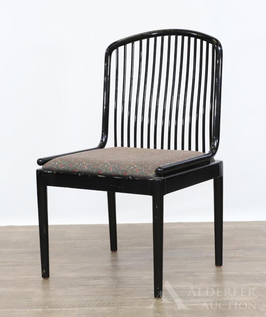 Davis Allen for Stendig Side Chair: Lacquered wood “Andover” side chair. 36"h x 21.5"w x 19"d