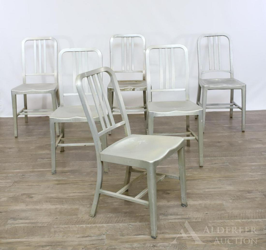 Goodform Aluminum Side Chairs: Set of 6 chairs. 34"h x 16"w x 15"d