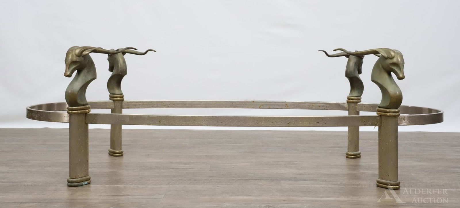 Brass Gazelle Motif Coffee Table Base (1 of 6)