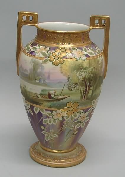 Nippon Double Handle Vase