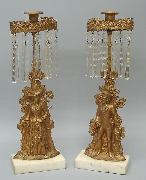 3-Piece Gilt Cast Bronze Girandoles, Cornelius & - 2