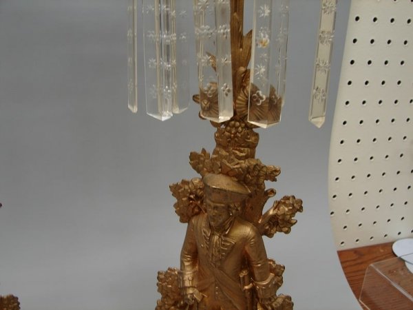 3-Piece Gilt Cast Bronze Girandoles, Cornelius & - 3