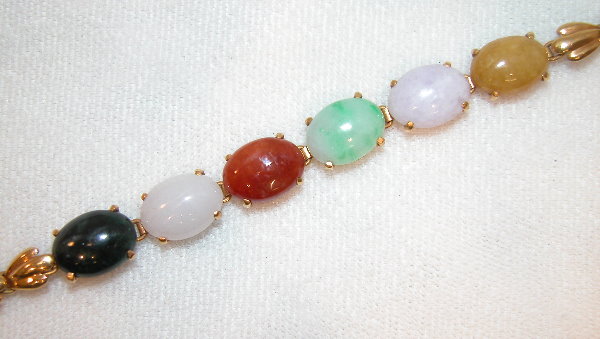 Multi-color Jade Bracelet.