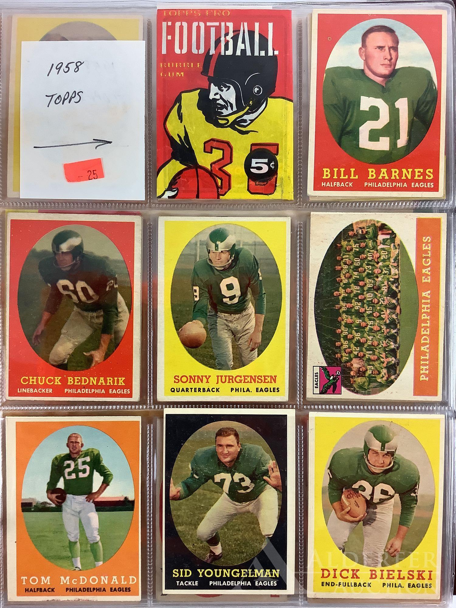 1958-60 Topps Football trading cards and wrappers (1 of 10)