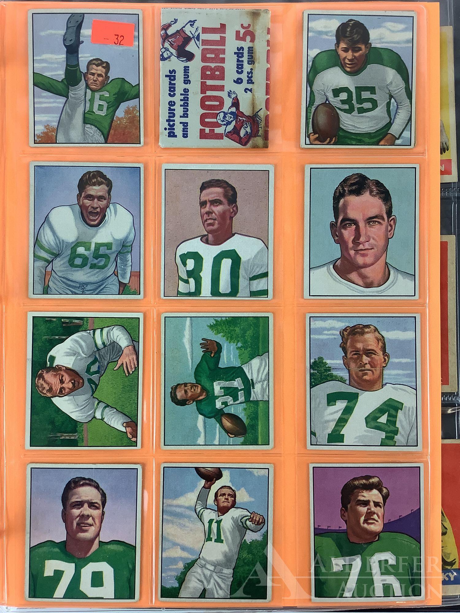 1950 Bowman football cards & wrapper (1 of 2)