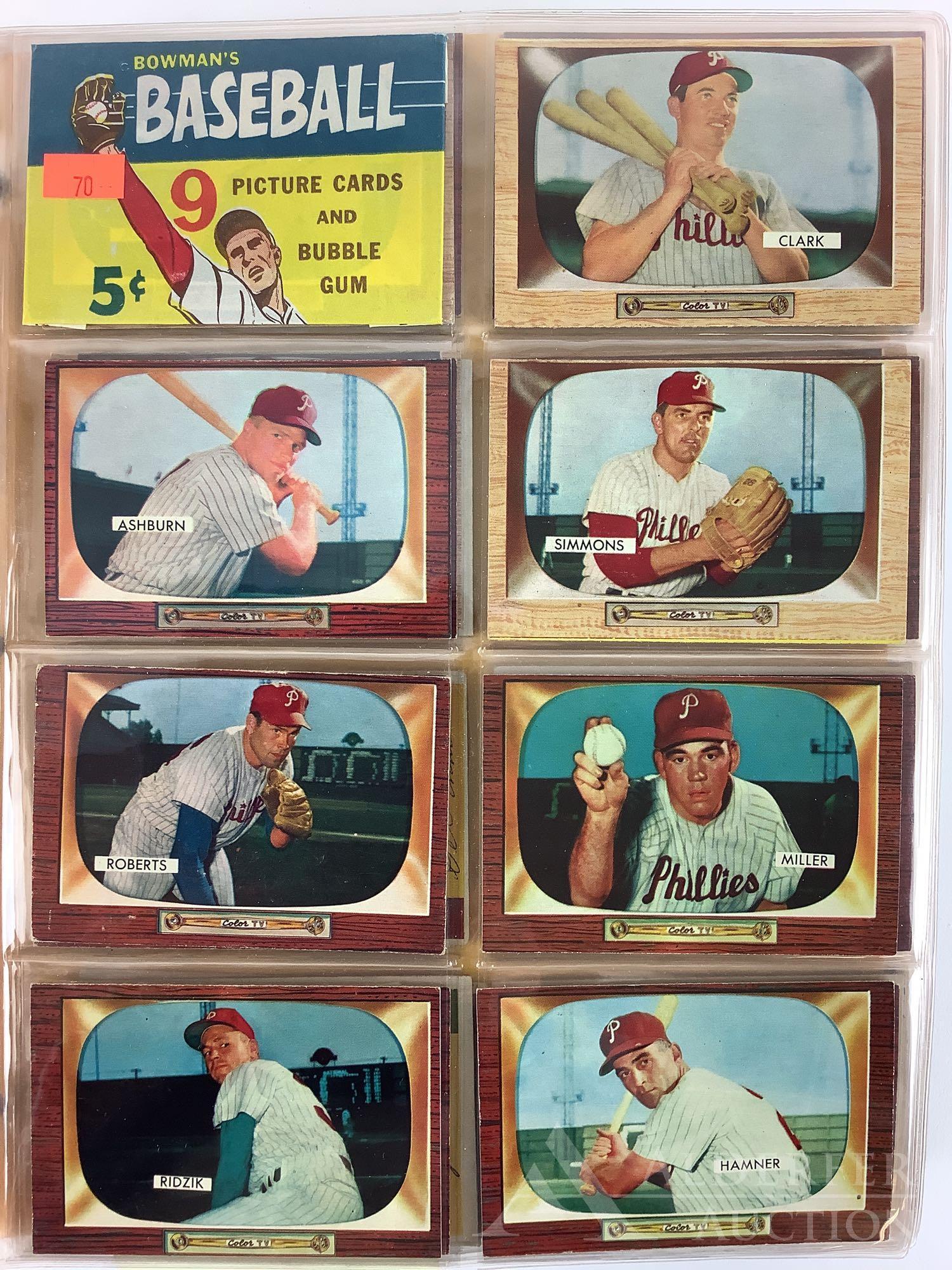 1955 Bowman baseball cards and wrapper (1 of 6)