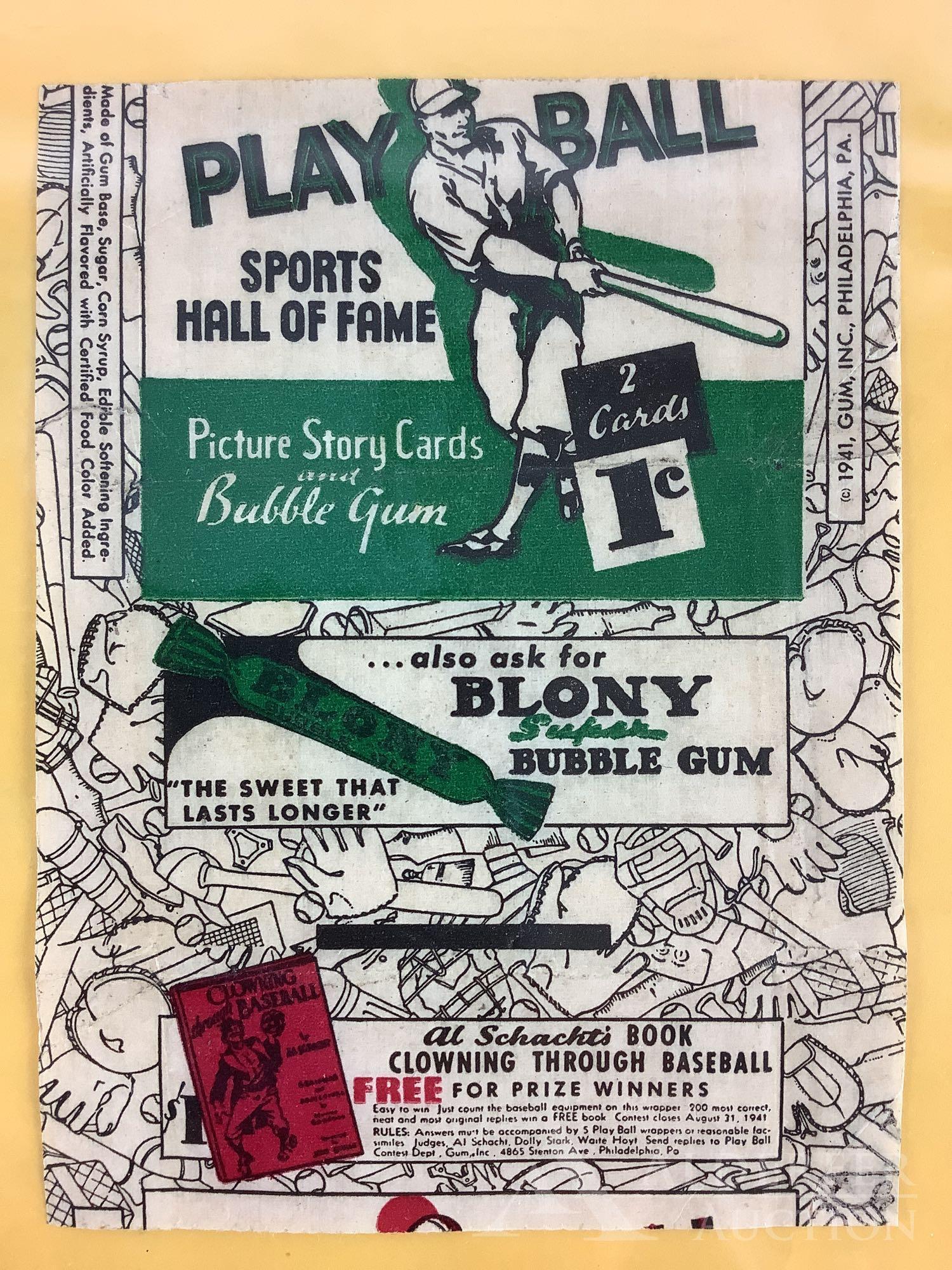 1941 Playball baseball cards and wrapper (1 of 4)
