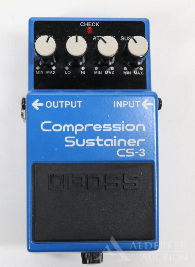 Boss CS-3 Compression Sustain Pedal: Boss CS-3 Compression Sustainer Pedal Silver label. Made in Taiwan SN11339 Original box
