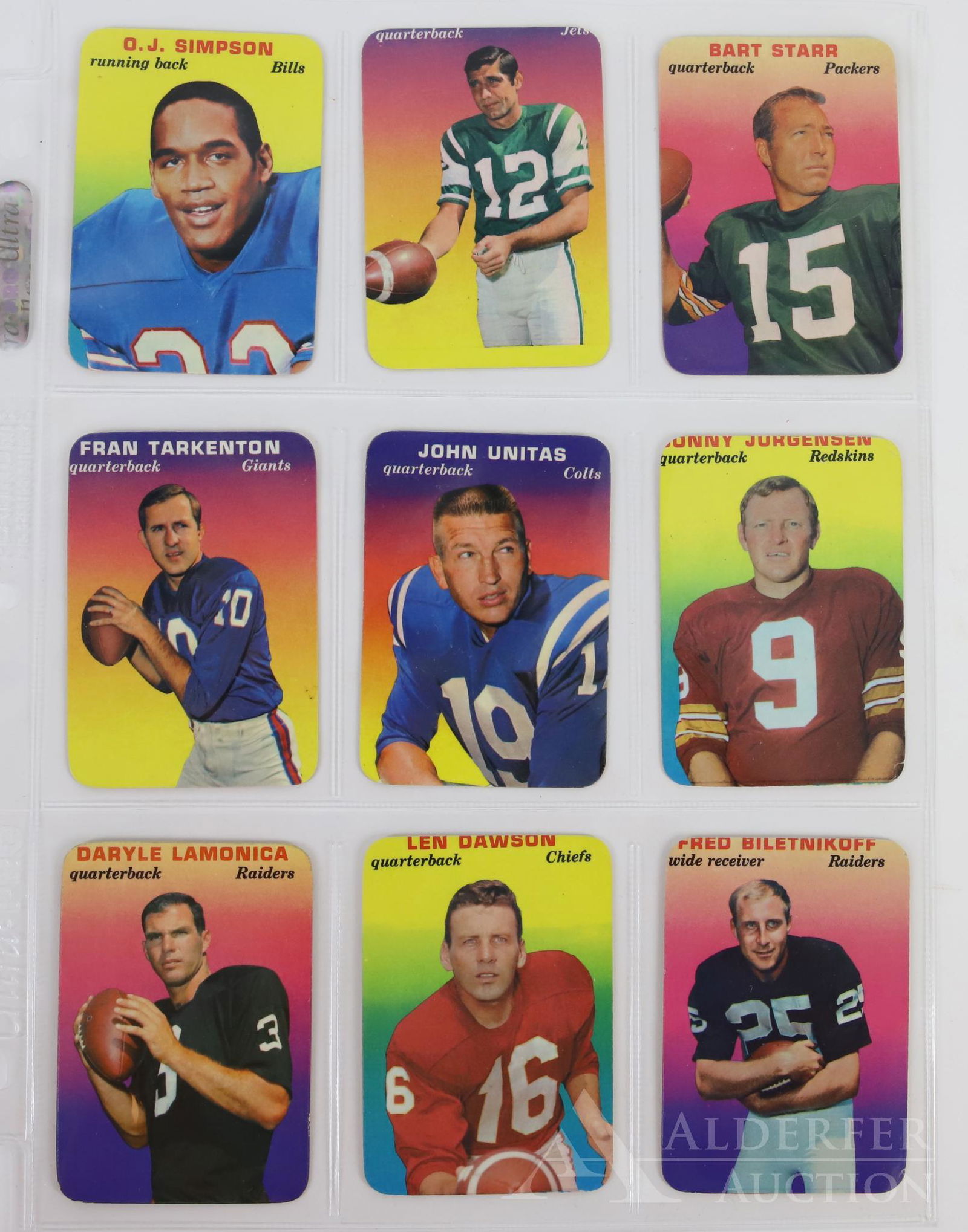 1970 Topps Super Glossy Football Cards (1 of 5)