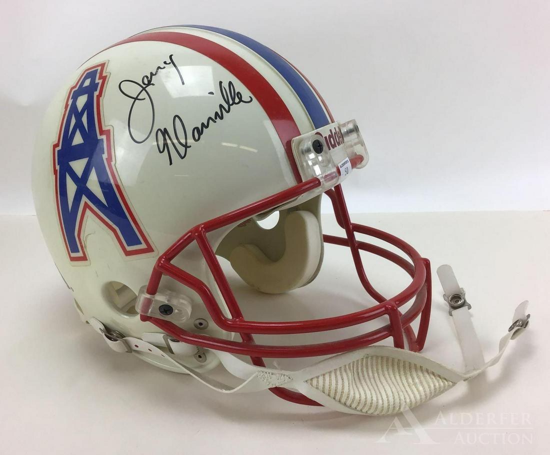 Jerry Glanville Autographed Football Helmet: Houston Oiler Coach Jerry Glanville autographed Official Riddell NFL Football Helmet