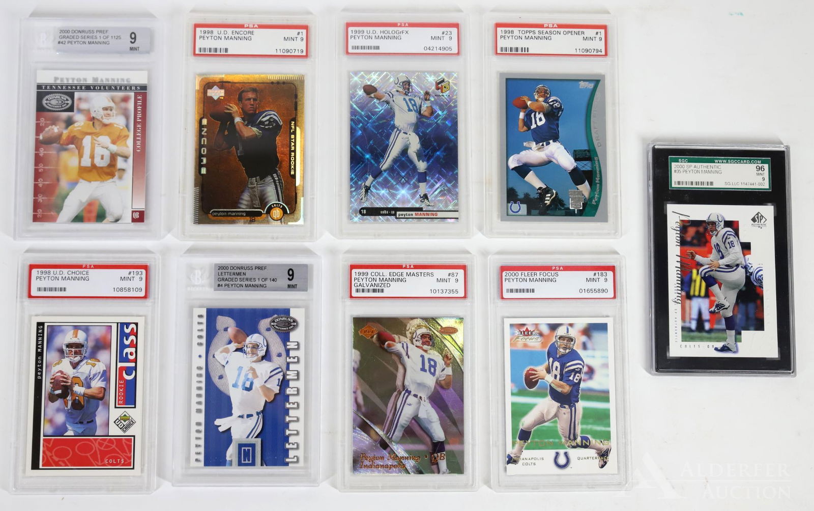Peyton Manning Graded Football Cards (1 of 9)