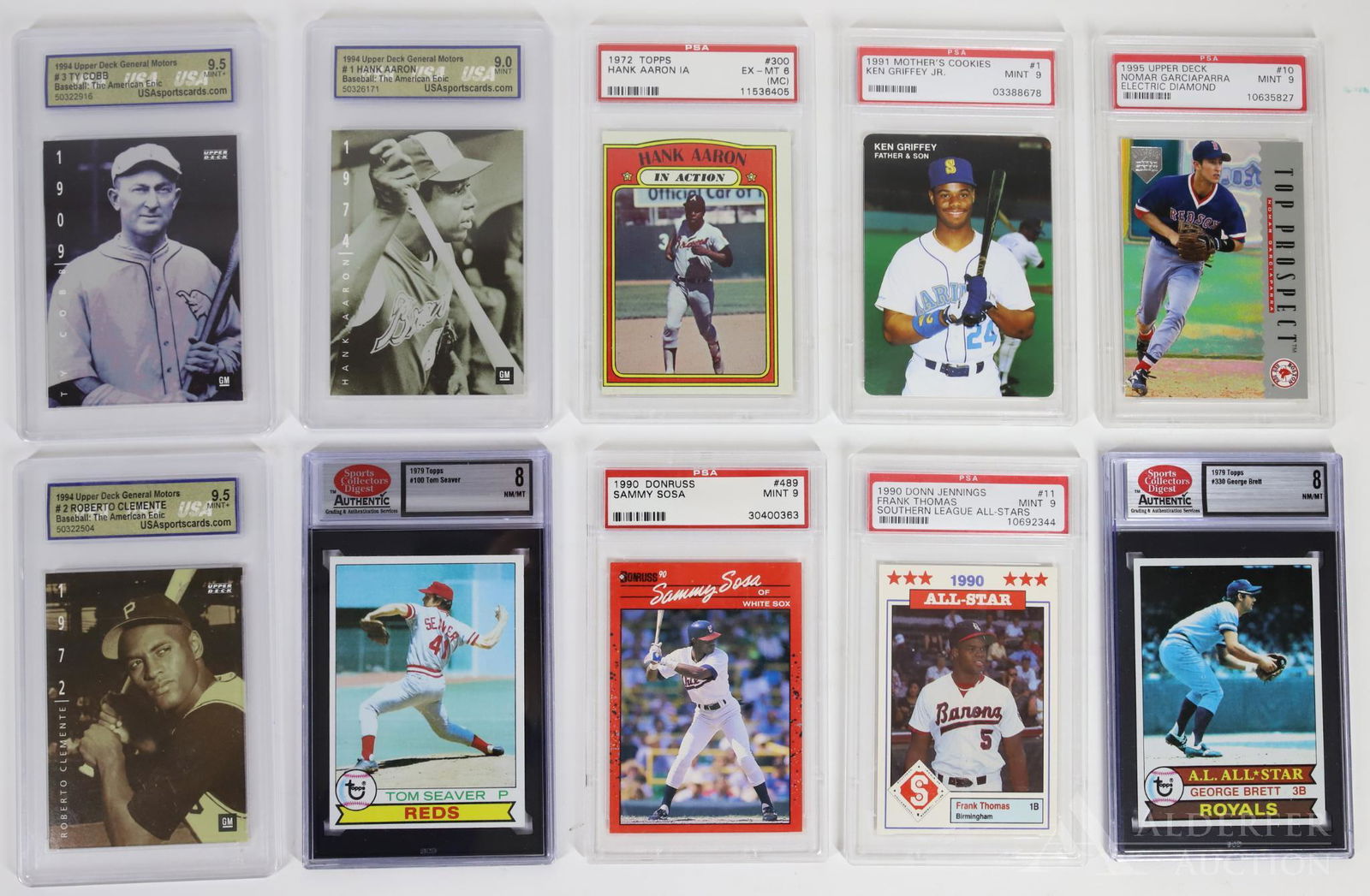 (10) Graded Baseball Cards (1 of 8)