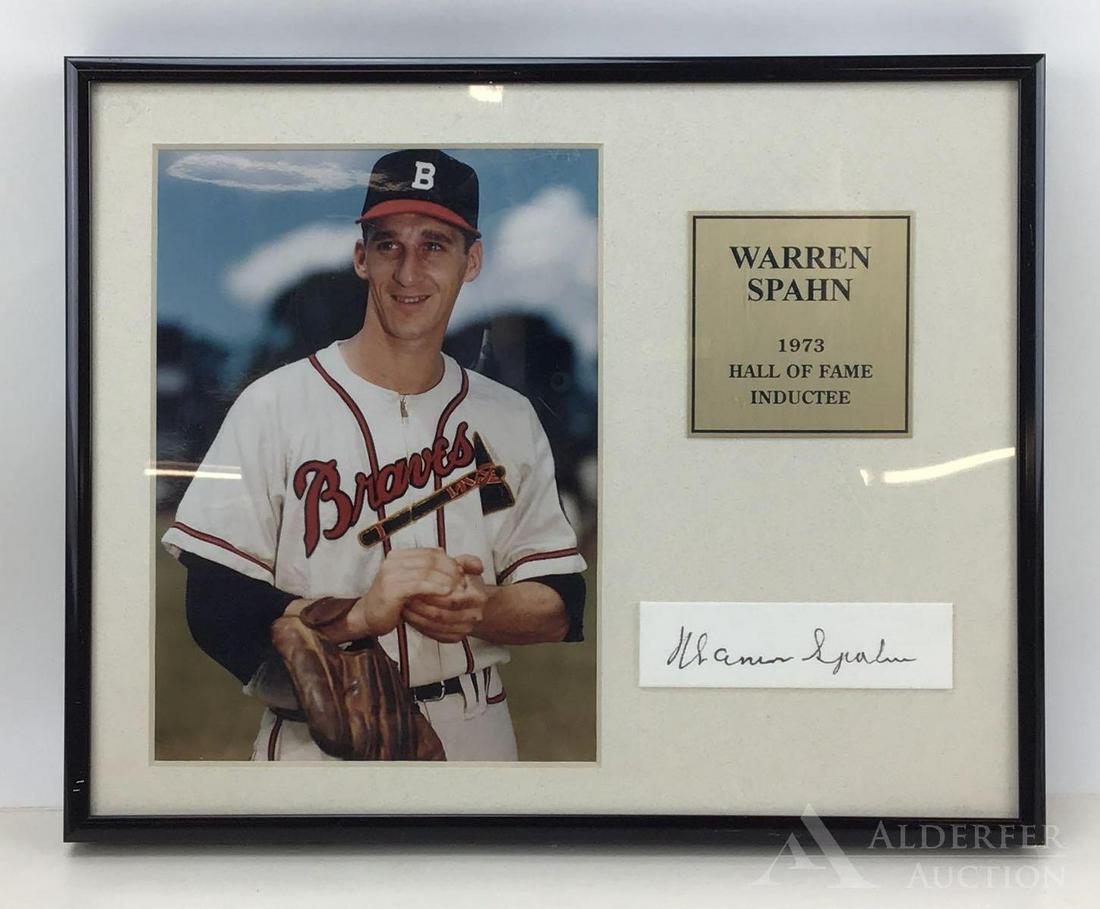 Warren Spahn Autographed Cut & Photo (1 of 4)