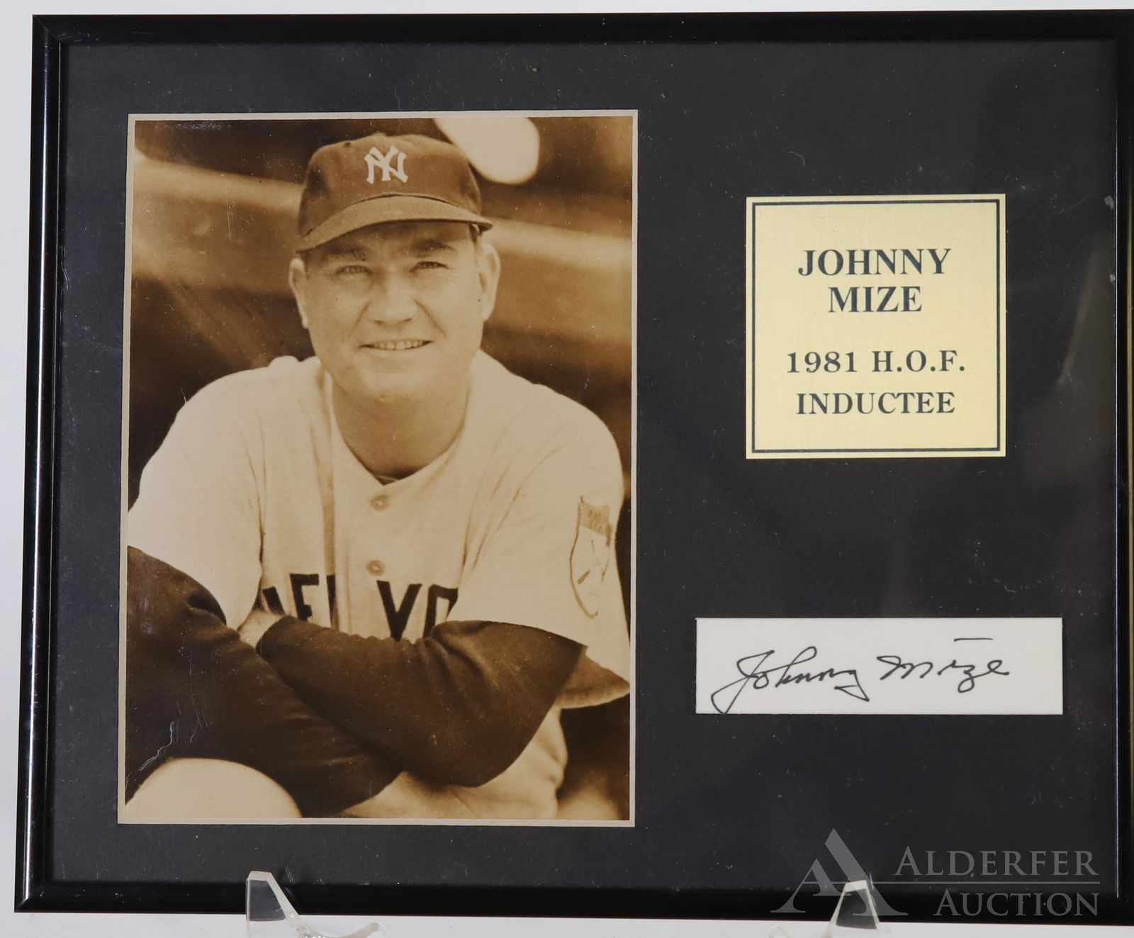 Johnny Mize Autographed Cut & Photo (1 of 6)