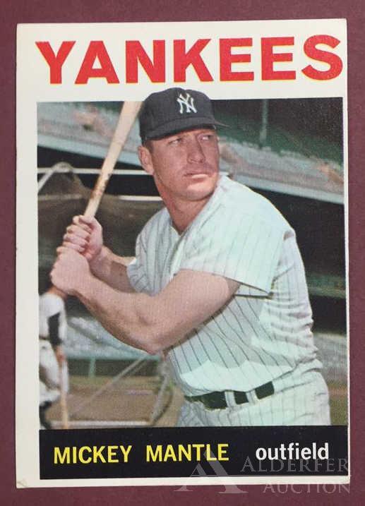 Mickey Mantle Baseball Card: 1964 Topps #50 Mickey Mantle Baseball Card (wax pack fresh, investment quality)