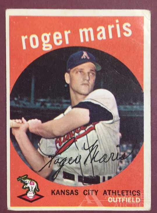 Roger Maris Baseball Card: 1959 Topps #202 Roger Maris Baseball Card (investment quality)