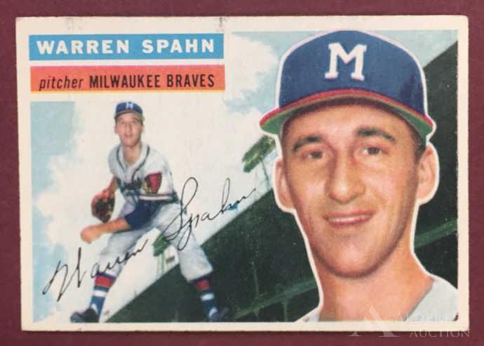 Warren Spahn Baseball Card (1 of 2)
