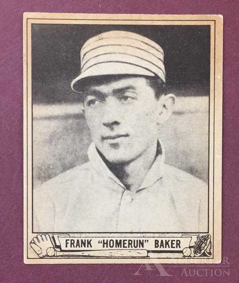 Hall of Fame Frank "Homerun" Baker Baseball Card (1 of 2)