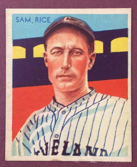Hall of Fame Sam Rice Baseball Card: 1934-36 Diamond Stars #32 Edgar "Sam" Rice Baseball Card (EX+)