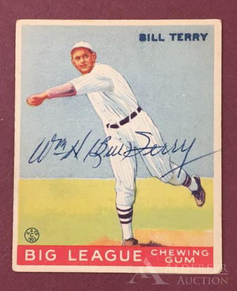 Hall of Fame Bill Terry Baseball Card (1 of 2)