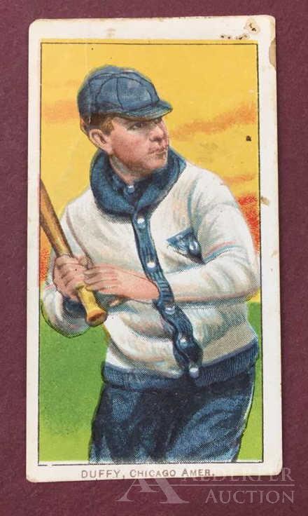 Hall of Fame Hugh Duffy Baseball Tobacco Card: 1909-11 T206 White Border Polar Bear Hugh Duffy Baseball Tobacco Card (VG+)