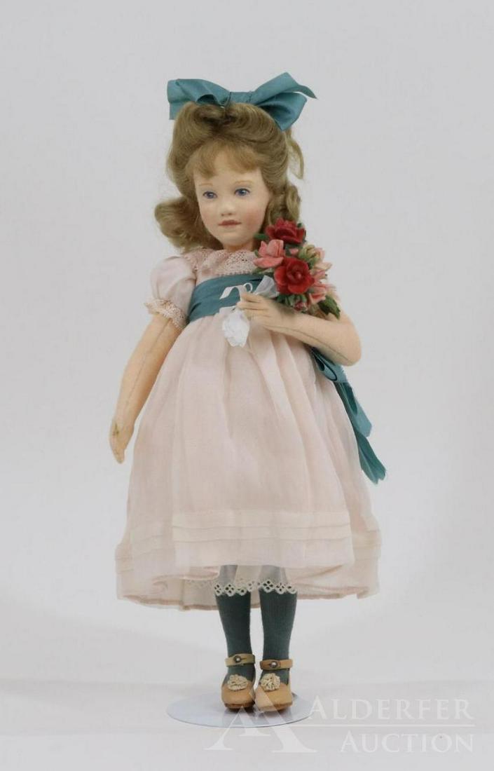 LOT OF R. JOHN WRIGHT.: 11 1/2" MIB "Abigail" doll, UFDC Region 14, 2008. Tag on back of doll has been signed. Ltd. Ed. 300.