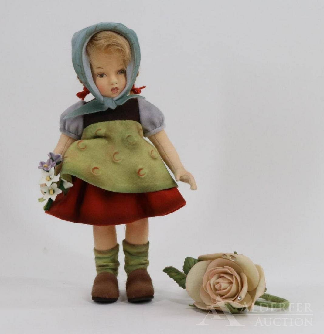 LOT OF R. JOHN WRIGHT.: 11" MIB "Marta" from Raindrops on Roses, Ltd. Ed 170/250, 2010. She also comes with a tagged felt rose.