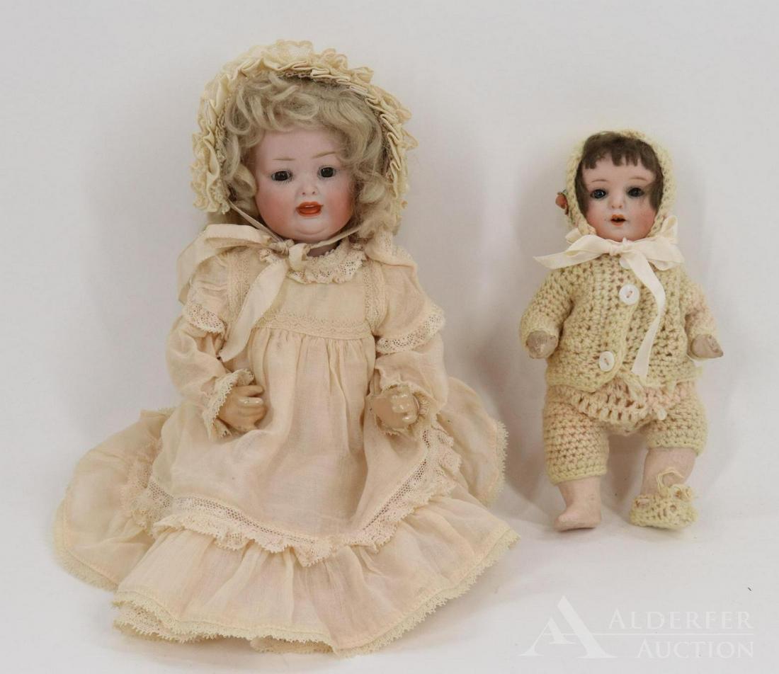GERMAN BISQUE HEAD DOLLS, 13" AND UNDER. (1 of 14)