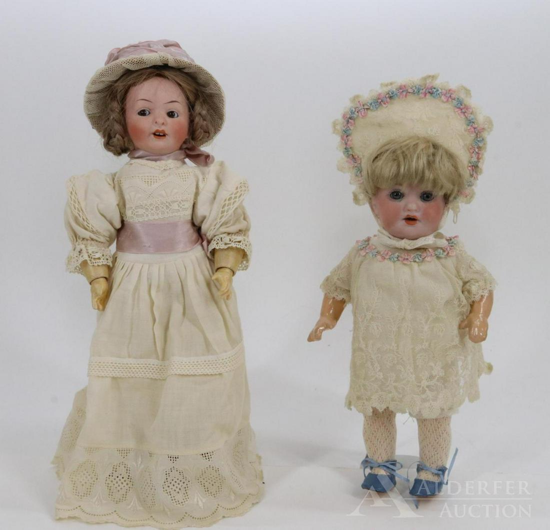 GERMAN BISQUE HEAD DOLLS, 13" AND UNDER. (1 of 10)