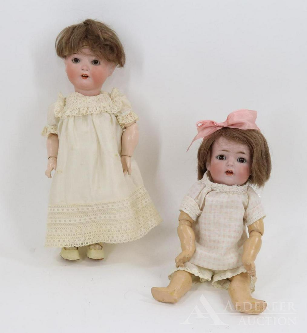 GERMAN BISQUE HEAD DOLLS, 13" AND UNDER. (1 of 19)