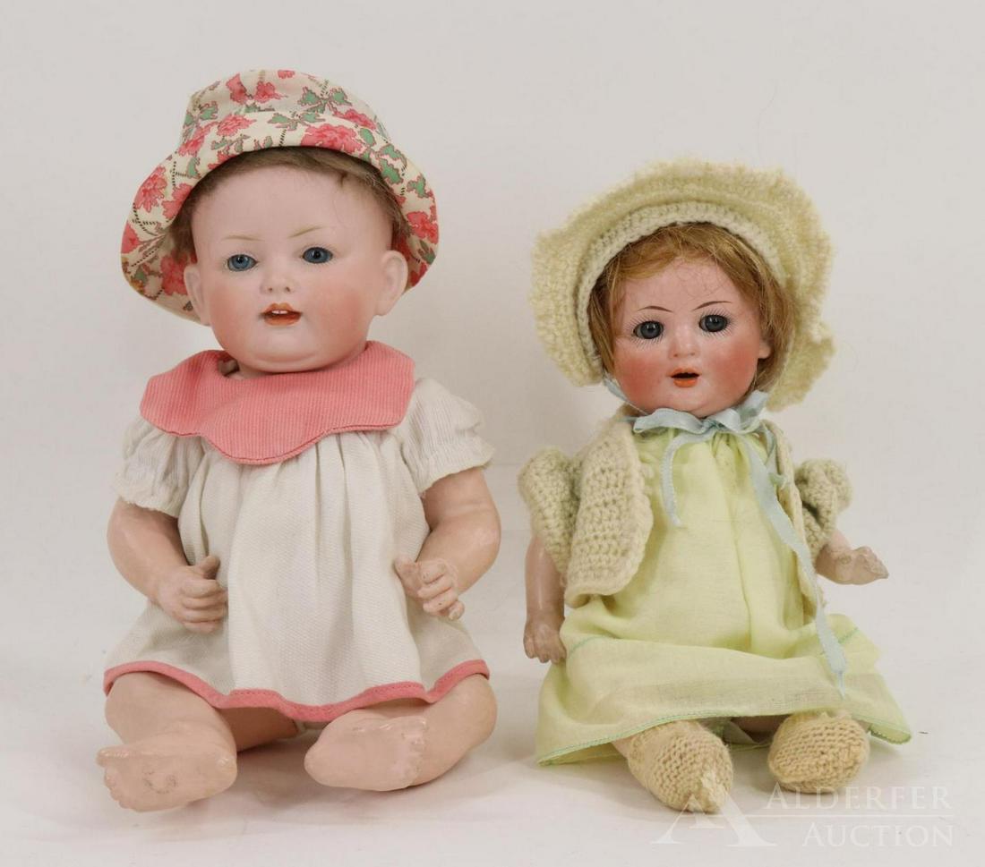GERMAN BISQUE HEAD DOLLS, 13" AND UNDER. (1 of 17)
