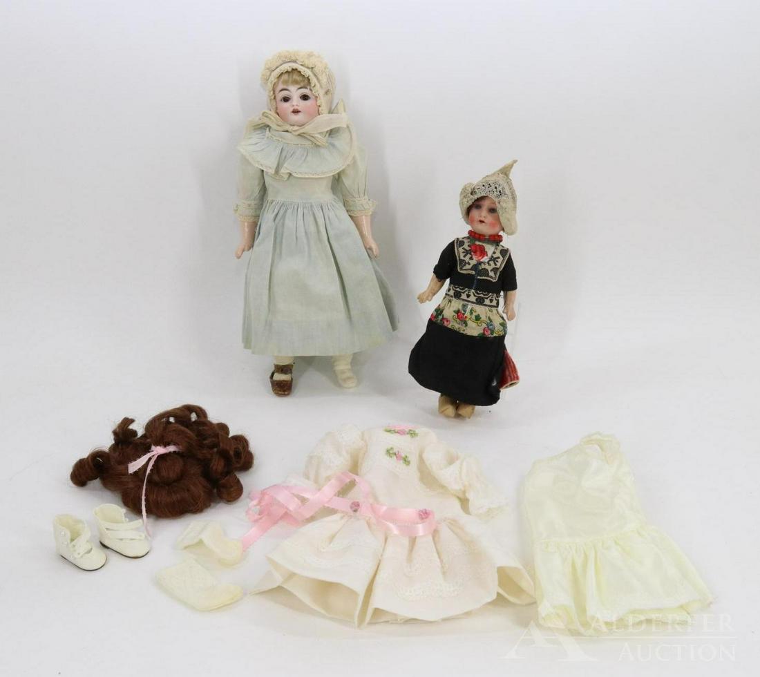 GERMAN BISQUE HEAD DOLLS, 13" AND UNDER. (1 of 14)