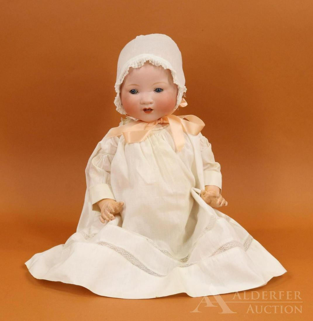GERMAN BISQUE HEAD BABY DOLL. (1 of 9)