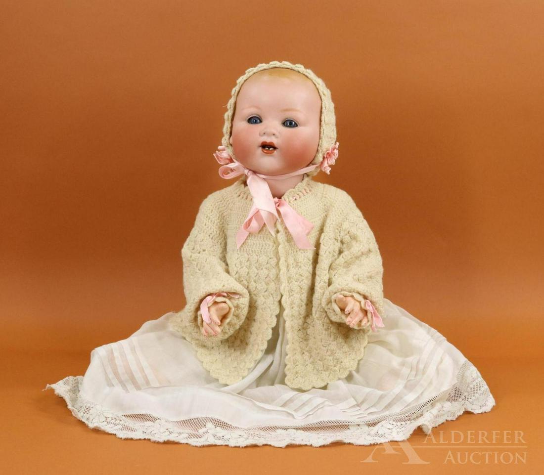 GERMAN BISQUE HEAD BABY DOLL. (1 of 7)
