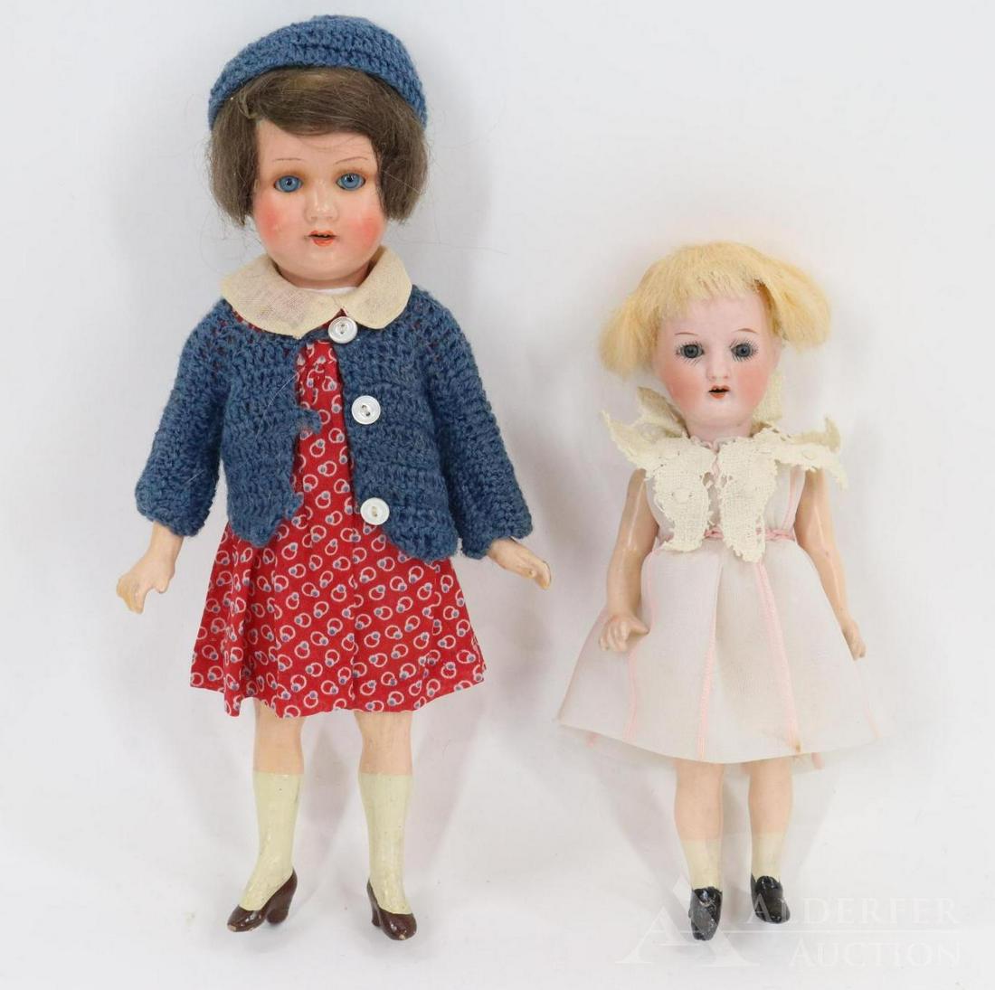 GERMAN BISQUE HEAD DOLLS, 13" AND UNDER. (1 of 11)
