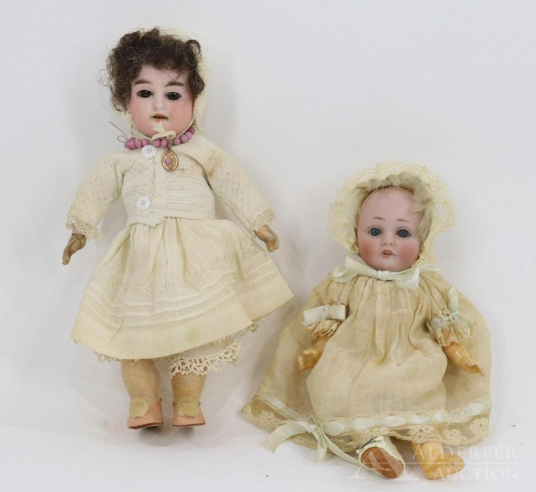 GERMAN BISQUE HEAD DOLLS, 13" AND UNDER. (1 of 11)