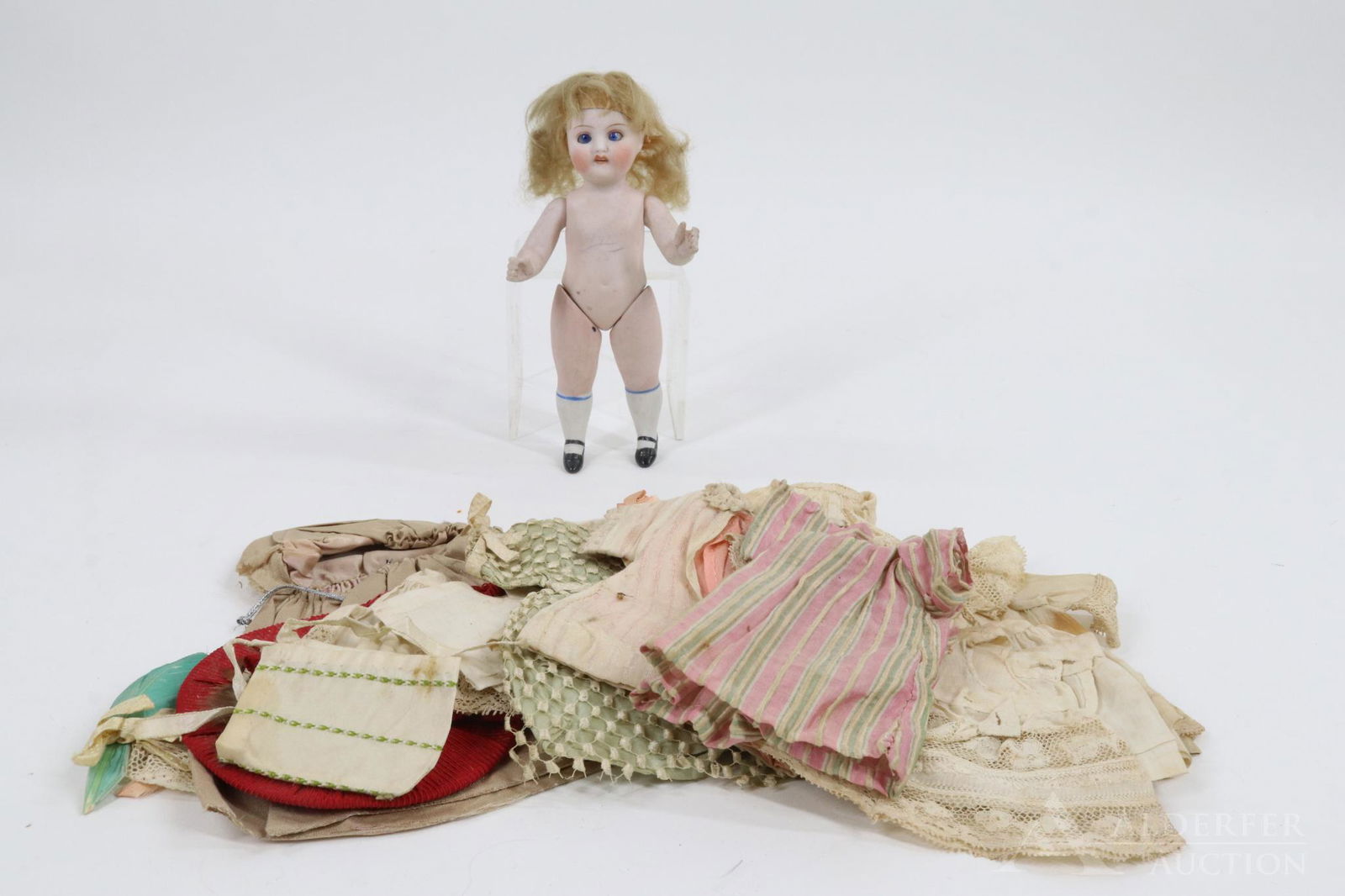 LOT OF ALL BISQUE DOLLS. (1 of 15)