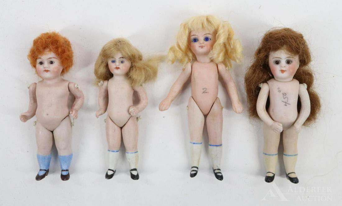 LOT OF ALL BISQUE DOLLS. (1 of 10)