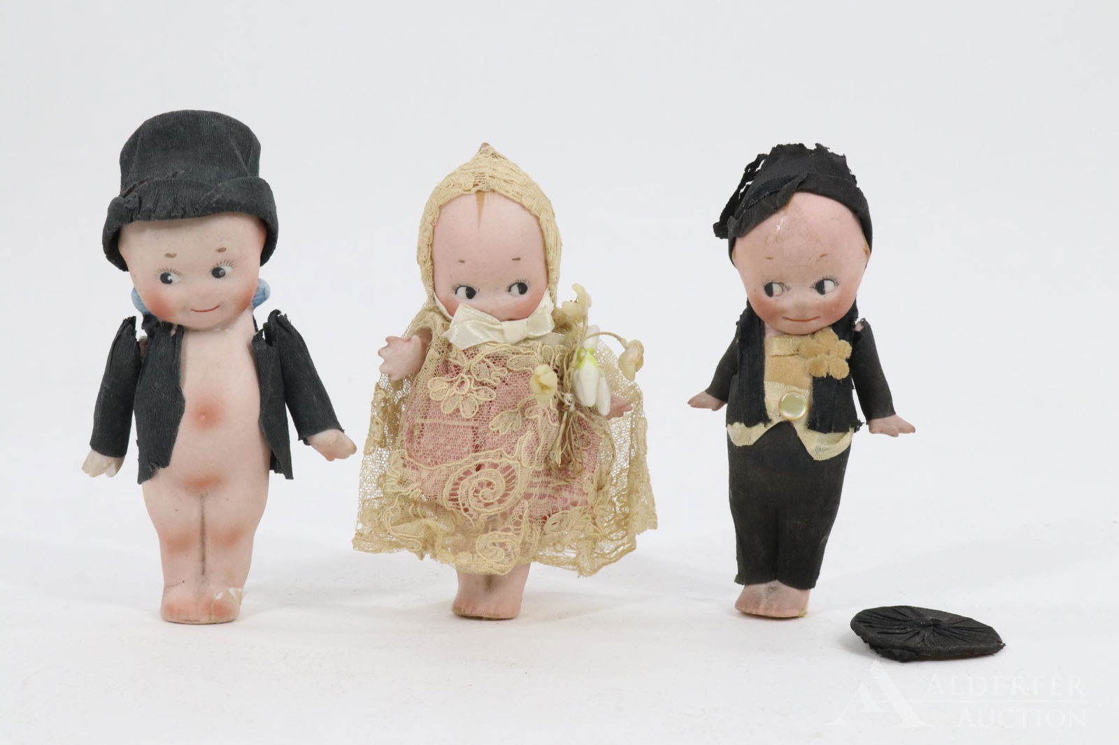 LOT OF ALL BISQUE DOLLS. (1 of 11)