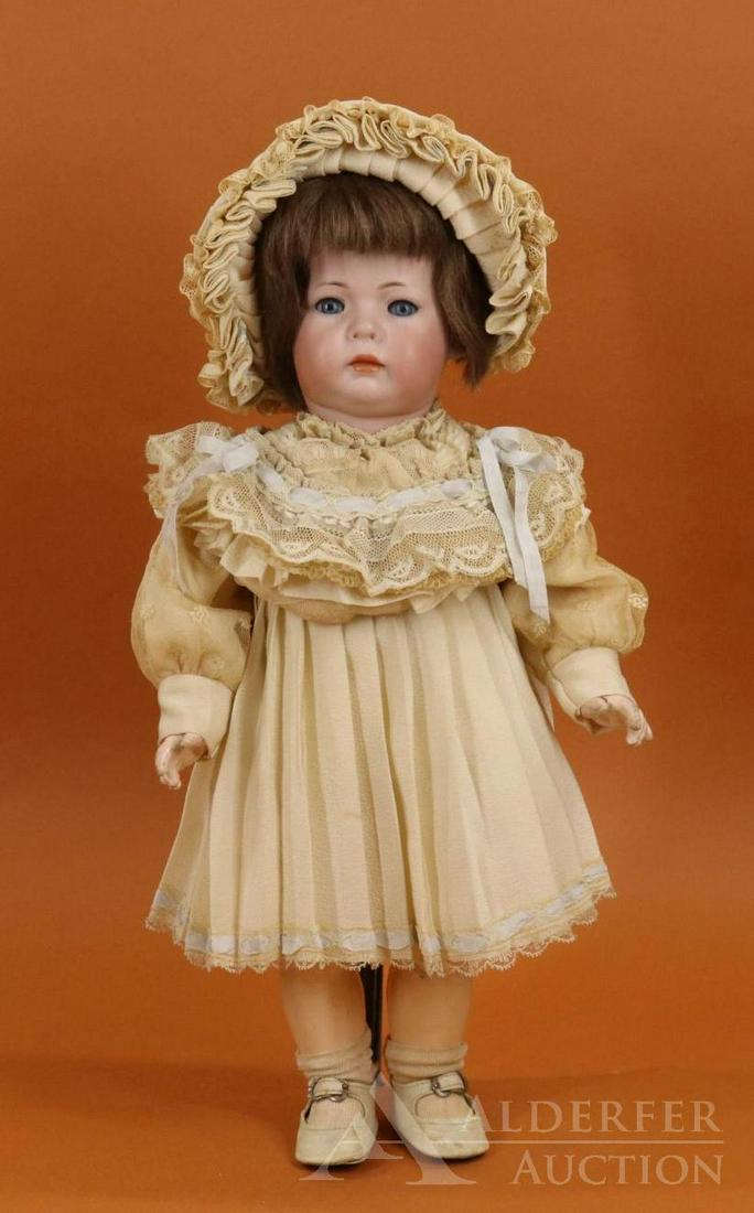 GERMAN BISQUE HEAD CHARACTER DOLL. (1 of 13)