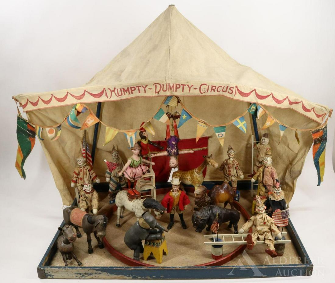 LOT OF SCHOENHUT HUMPTY DUMPTY CIRCUS. (1 of 20)