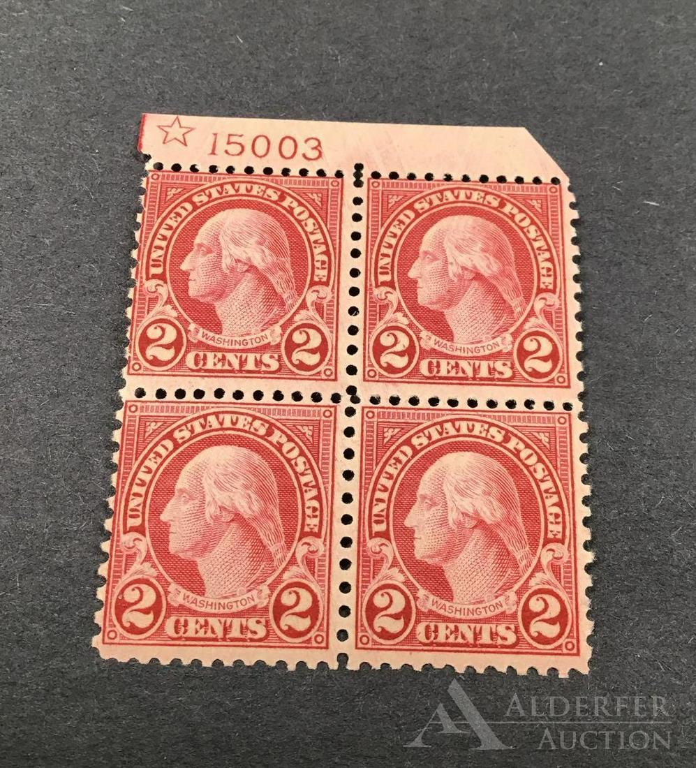 US Stamp #579 Plate Block (1 of 2)