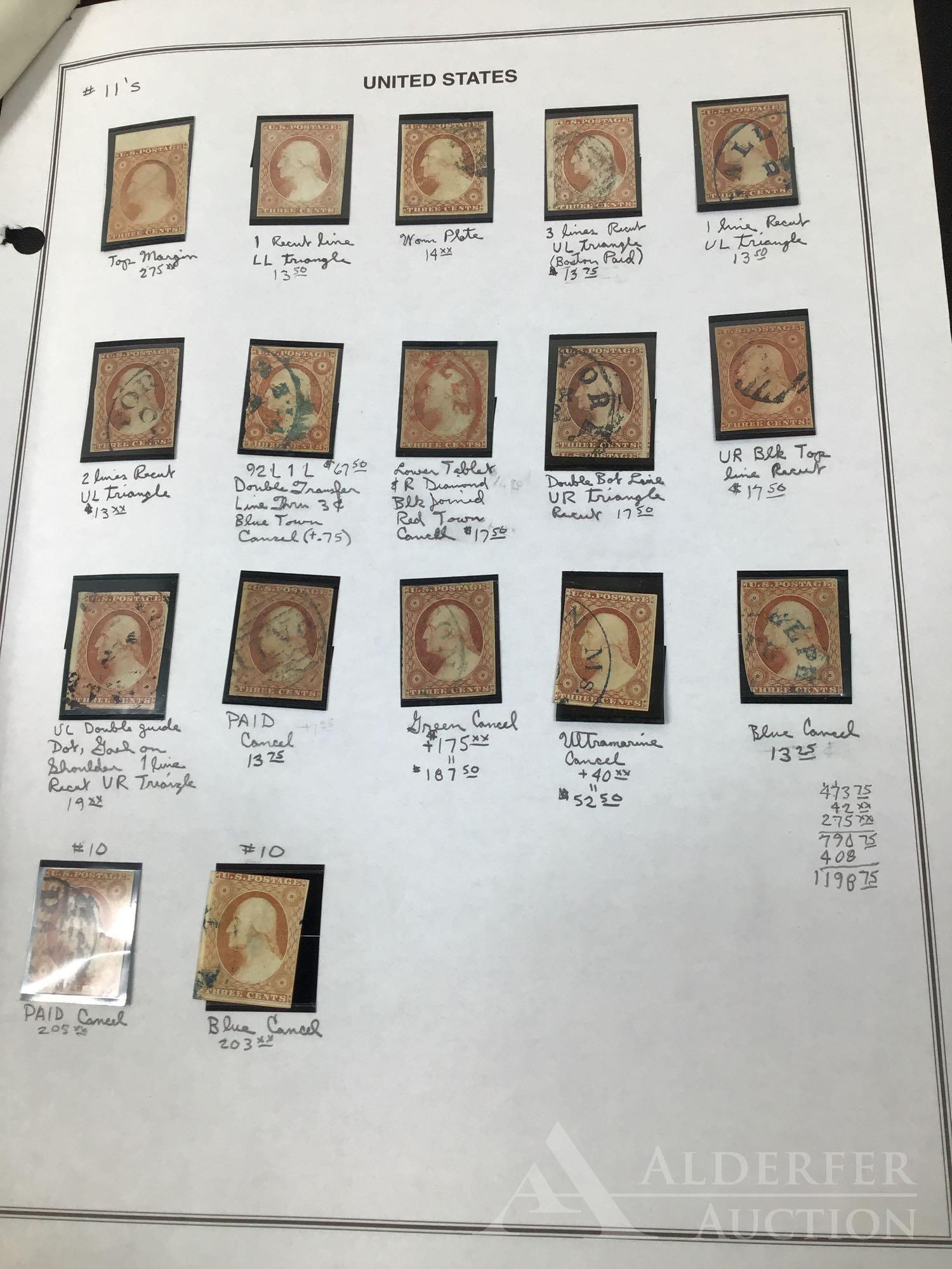 US Stamps #7//#11 (1 of 2)