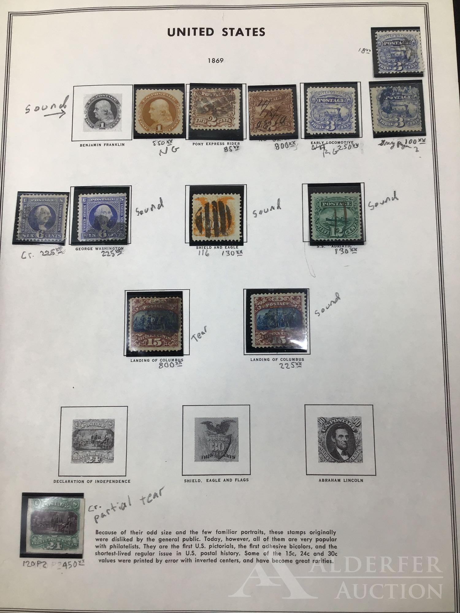 US Stamps #112 - #119 (1 of 1)