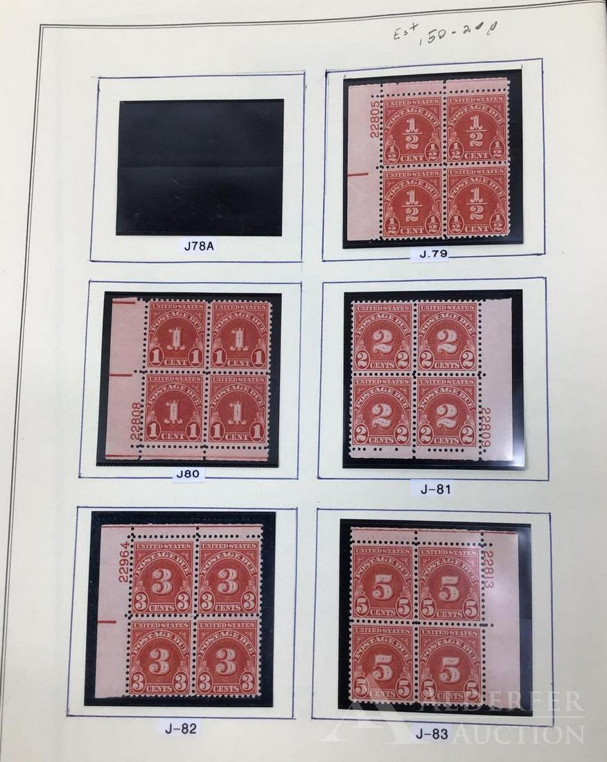 US Stamps #J79 - #J87 Plate Block (1 of 2)
