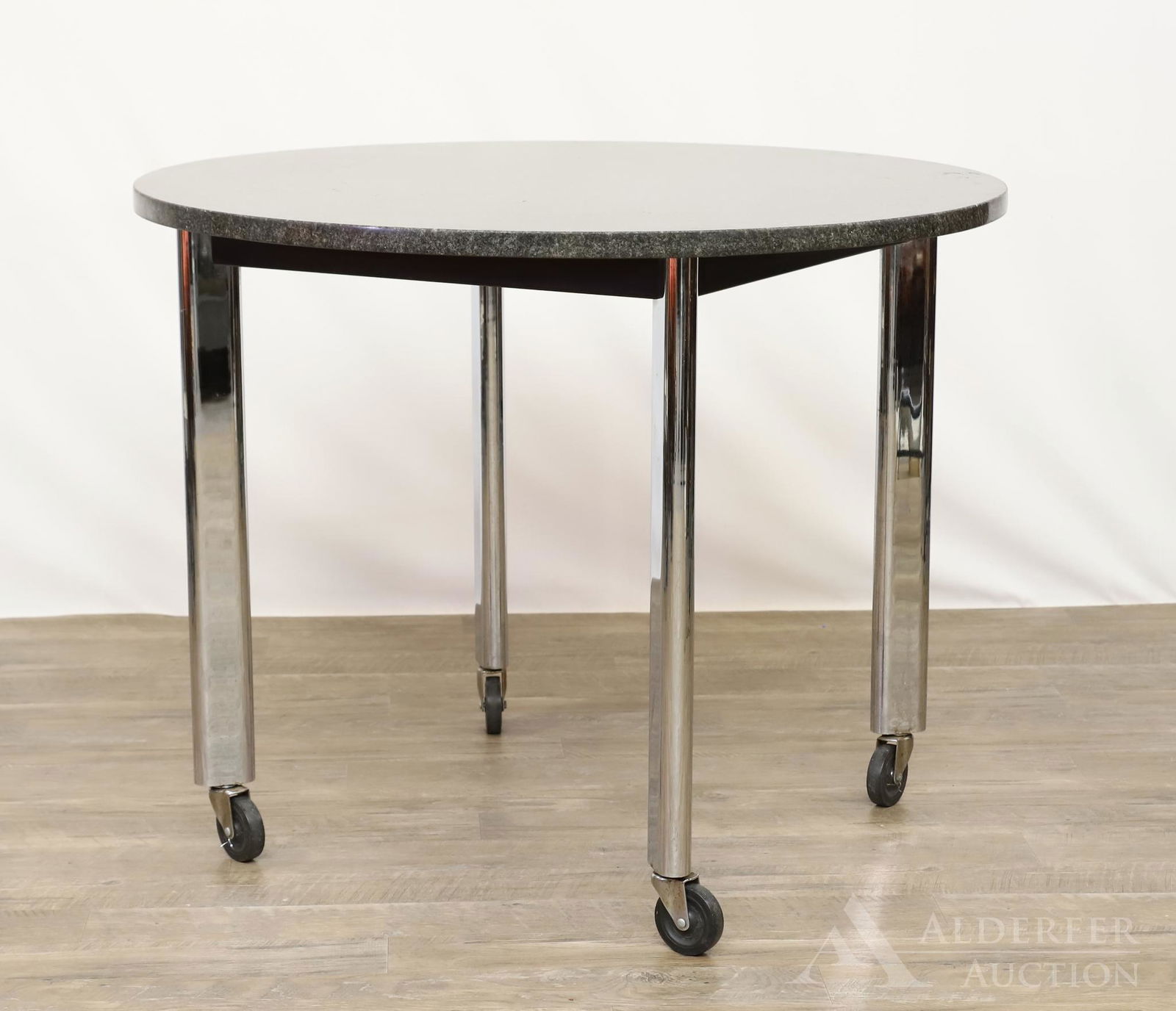 Knoll Marble Top and Chrome Table (1 of 6)