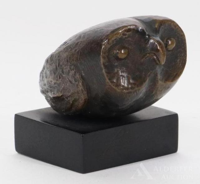 Renzi Signed Bronze Owl Sculpture (1 of 6)